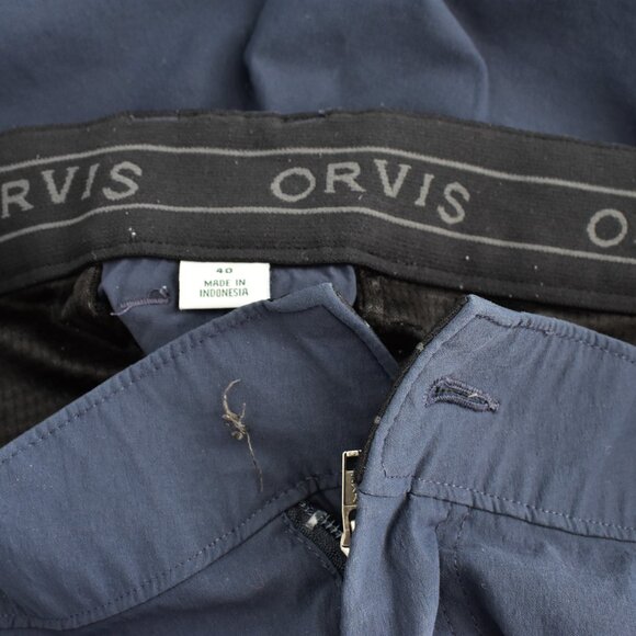 Men's Orvis Voyager Cargo Shorts Fishing 9" Inseam SIZE 40 Blue PRE-OWNED - Picture 3 of 10